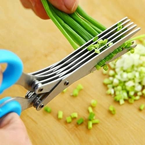 Stainless Steel Multifunction 5 Layers Vegetable & Fruit Cutting Scissors Kitchen Utensils