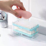 Multifunctional Soap Dispensers Box With Rolling Wheel Soap Draining Storage Box