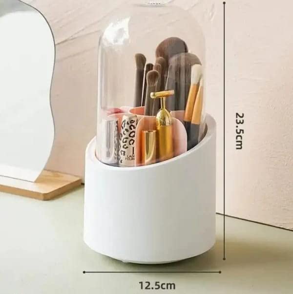 360 ° Rotating Makeup Pen Brush Storage Box Portable Lipstick Eyebrow Pen Eyeshadow Pen Brush Holder Organizer