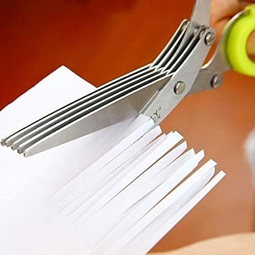 Stainless Steel Multifunction 5 Layers Vegetable & Fruit Cutting Scissors Kitchen Utensils