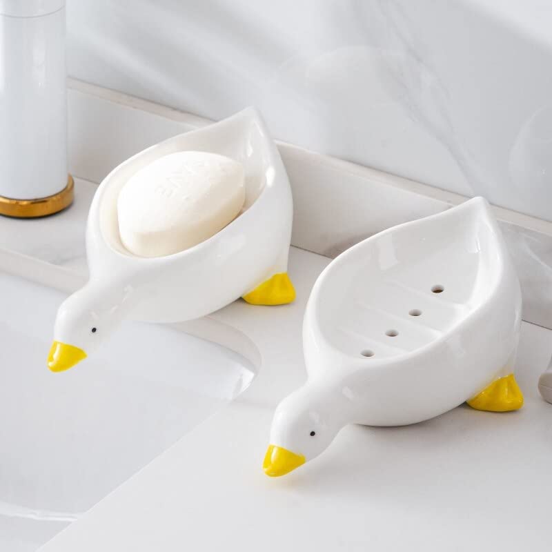 Cute Duck Shaped Quick Drain Soap Holder