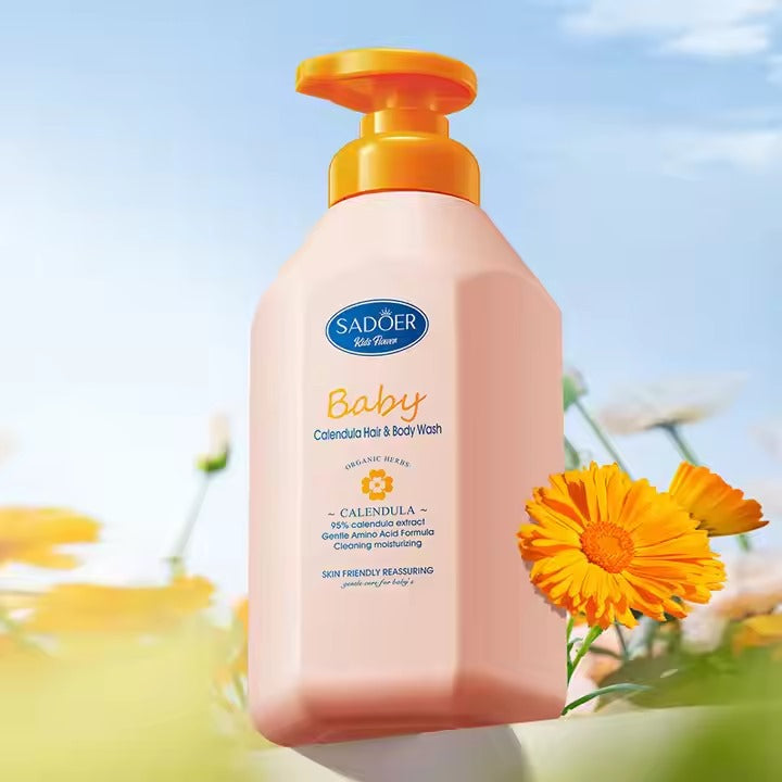 SADOER Children's Calendula Amino Acid Gentle Moisturizing Shampoo and Bath Gel 600ml