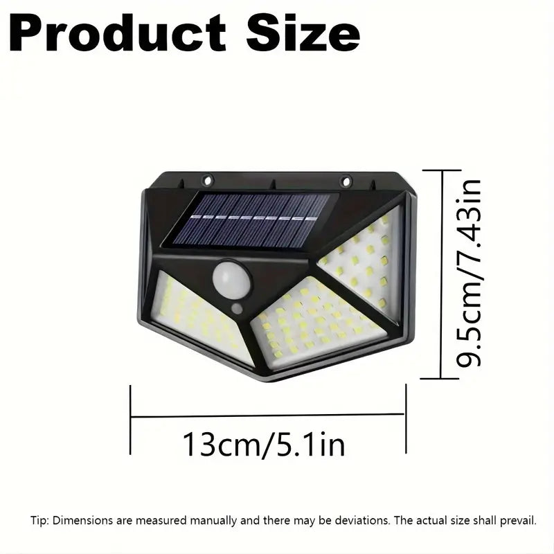 100 LED Solar Motion Charging Induction Light Source Motion Sensor Wall Lamp Solar Wall Light