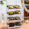 Acrylic Sunglass Holder Sunglass Organizer Eyeglass Storage Case 4 Drawers