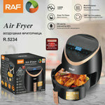 RAF Oven Digital Electric Air Fryer Large Capacity Steam Stainless Steel LCD Display PFA Round Digital Control Free Spare Parts 1800W