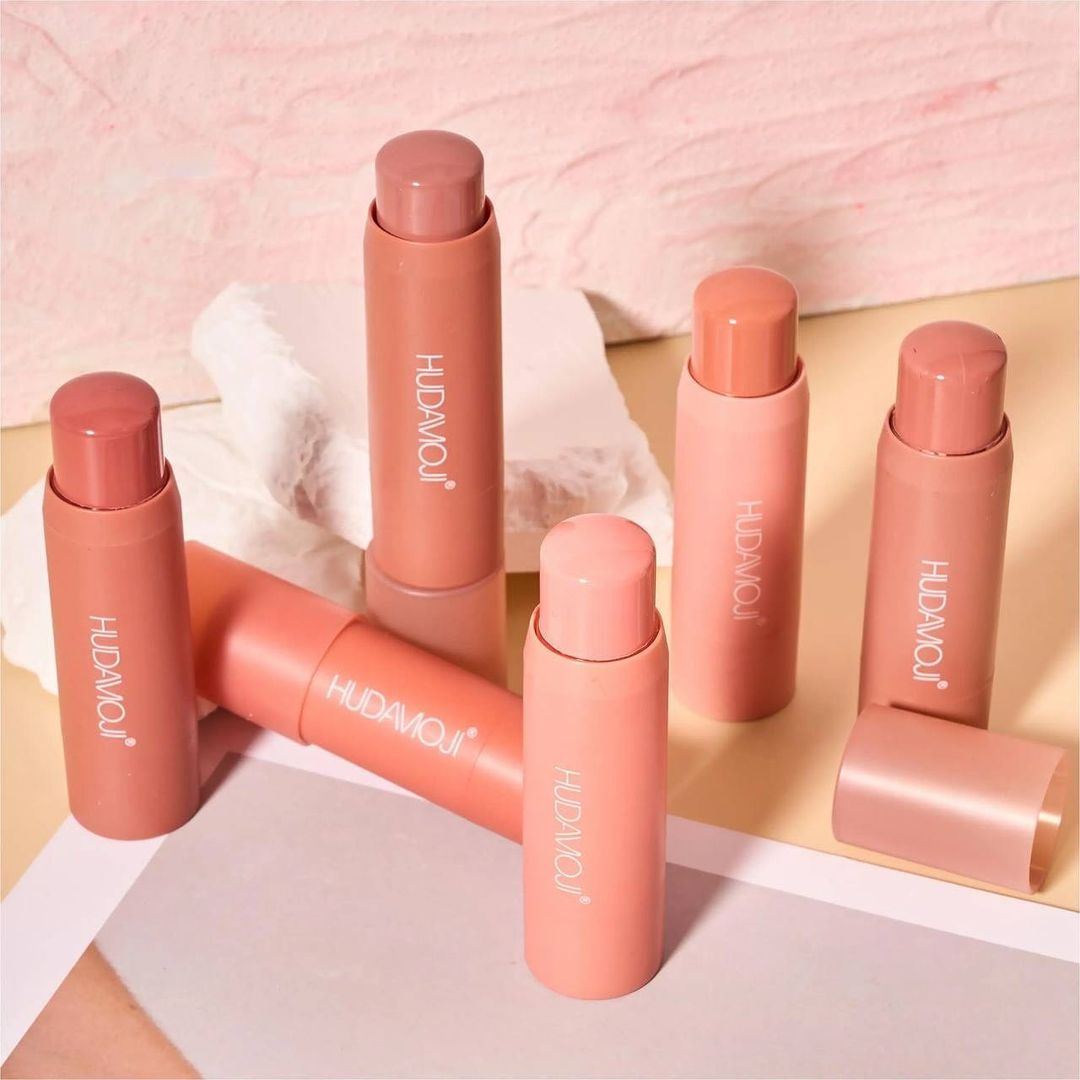 Hudamoji Sweet Blush Glow Color Bonce Blush Creamy Liquid Blusher Stick Pack of 6