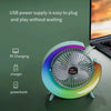 Multifunctional USB Charging Desktop Portable Floor Mounted Fan With RGB Light