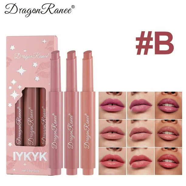 Dragon Ranee 3pcs New Press Lipstick Set&nbsp;