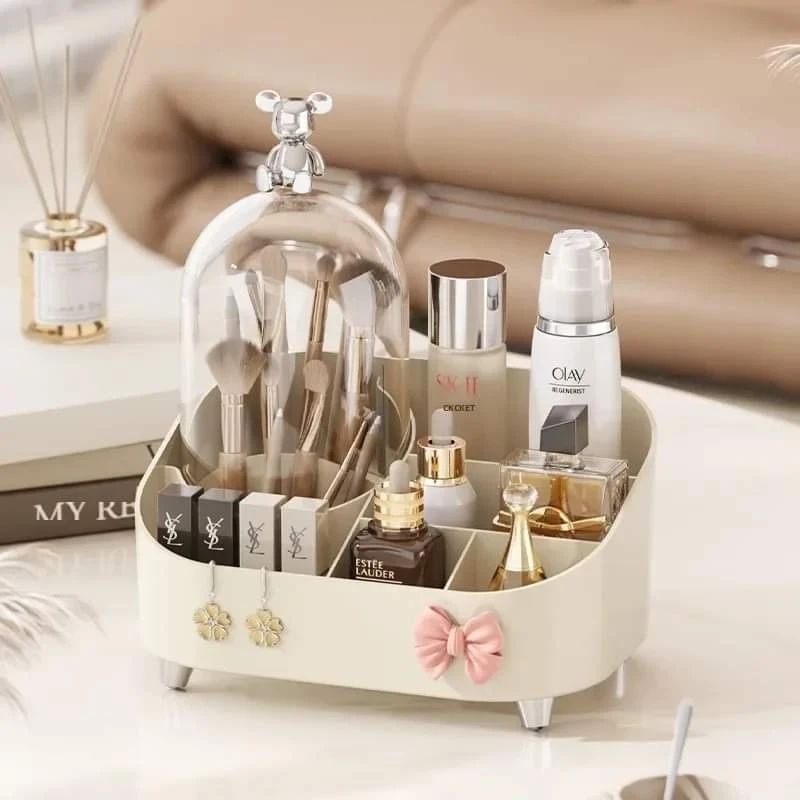 Multifunctional Durable Desktop Luxury Makeup Cosmetic Storage Box Organizer