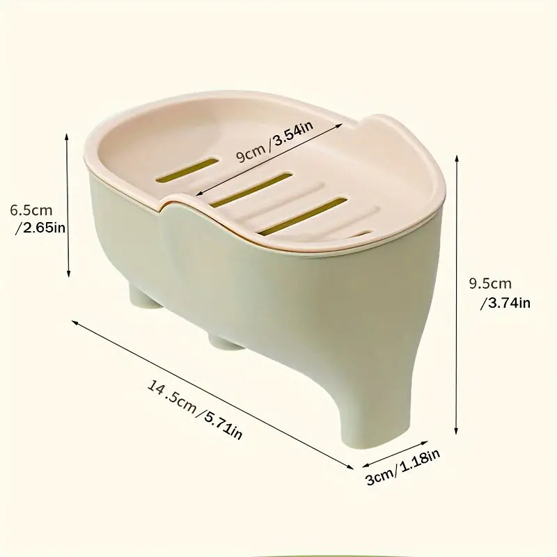 Elephant Design Creative Draining Soap Tray Holder