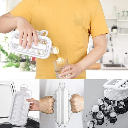 Portable 2in1 Ball Maker Ice Cube Maker & Water Bottle