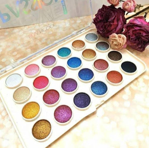 Seven Cool 24 Color Shimmer Eyeshadow Palette