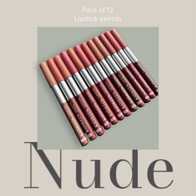 KATHLEEN Lip Color Pencil Combo – 12 Pcs