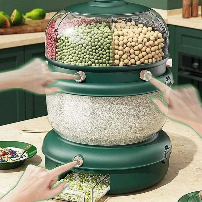 360 Rotating Multi Layer Rice Dispenser Portion Cereal 9kg