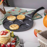 Non Stick Emoji Smiley Pancake Frying Pan with 7 Unique Flapjack Faces