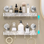 Premium Luxury Crystal Wall Mounted Shelf With Suction Cup