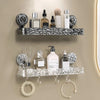 Premium Luxury Crystal Wall Mounted Shelf With Suction Cup