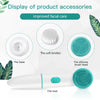 Portable Electric 2in1 Sonic Facial Cleansing Brush Silicone Face Scrubber