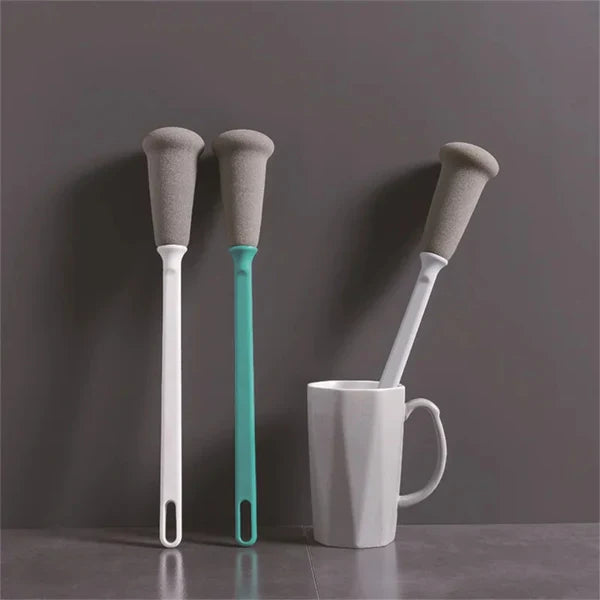 Multipurpose Sponge With Long Handle Cup Bottle Cleaning Brush