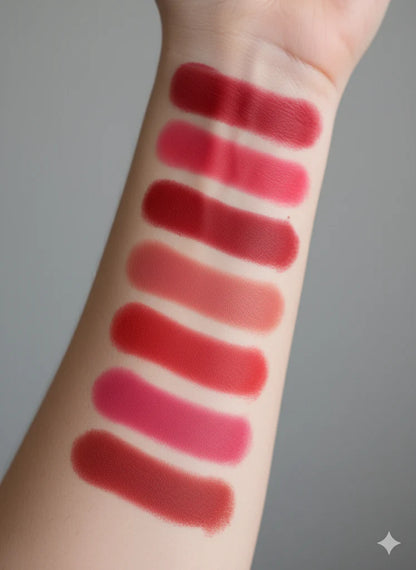 Hudamoji 12-Color Matte Velvet Lip Gloss Set