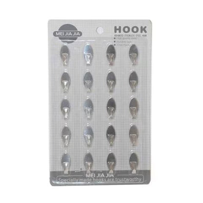 Steel Hook Adhesive 16Pcs Set