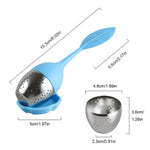 Silicone Leaf Stainless Steel Tea Infuser With Strainer Drip Tray