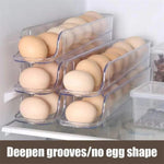 Acrylic Rolling Egg Storage Box Egg Slide Tray Dispenser Space Saving Organizer