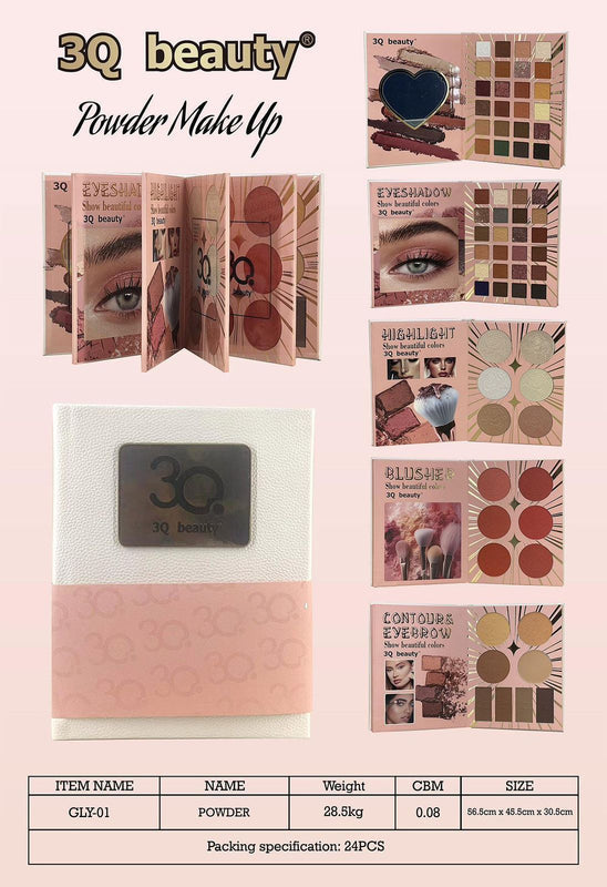 3Q Beauty Quintessence 5‑Fold Makeup Book High Quality Pigmented