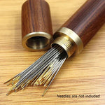 Stainless Steel 30 Pcs Side Hole Blind Sewing Needles With Wooden Needle Case