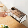 4 Grids Food Wall Mounted Spice Rack Seasoning Box Storage Container Kitchen Organizer