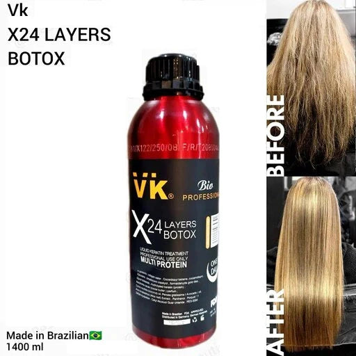 VK Bio Professional X24 Layers Botox 1400ml Liquid Keratin Treatment Multi Protein