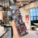 Transparent Plastic Water Bottle With Time Marker