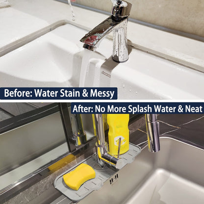 Kitchen Faucet Sink Splash Guard Faucet Water Catcher Mat