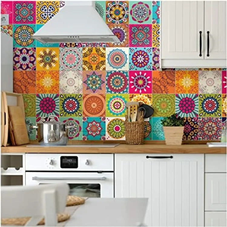 2D Self-Adhesive Home Decor Tile Sticker 100pcs Set