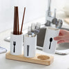 3in1 Spoon Chopsticks Cutlery Stand Holder With Tray