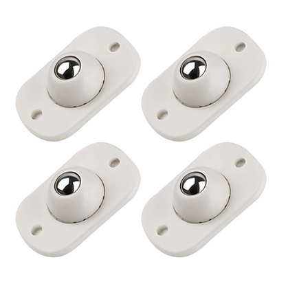 4 Pcs Set 360° Rotatable Adhesive Pulley Stainless Steel Ball Wheels Furniture Caster Wheels Storage Box Universal Rubber Wheel Rollers