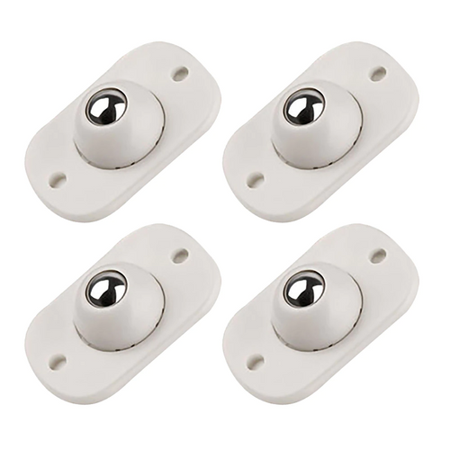 4 Pcs Set 360° Rotatable Adhesive Pulley Stainless Steel Ball Wheels Furniture Caster Wheels Storage Box Universal Rubber Wheel Rollers