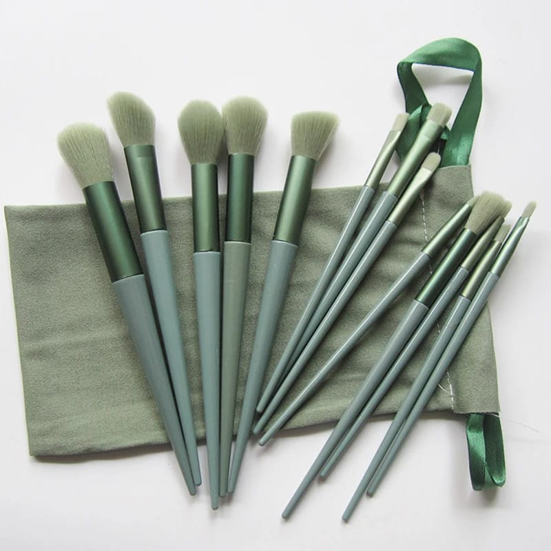 13 Pcs Makeup Brushes Set With Pouch Blending Beauty Soft Make Up Tool