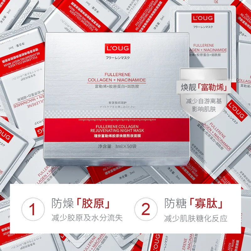 L'OUG Fullerene Collagen And Niacinamide Sleep Mask 50 Sachet Pack