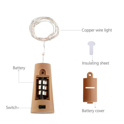 Cork Bottle LED String Light 20 Led