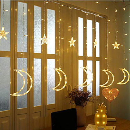 Led Moon And Star Curtain Light 2.5m