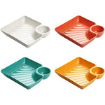 Square Dumpling 3Pcs Plate Set