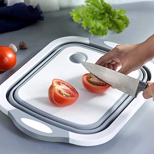 Multifunctional 3in1 Collapsible Cutting Board Foldable Chopping Board