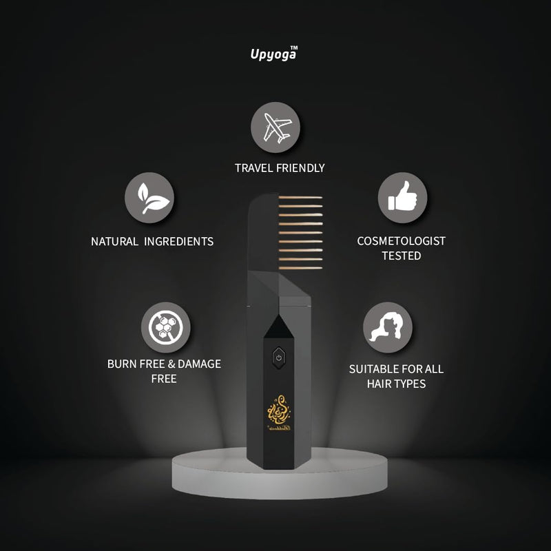 2 in 1 Hair Electronic Comb Incense Burner &amp; Home Diffuser Rechargeable