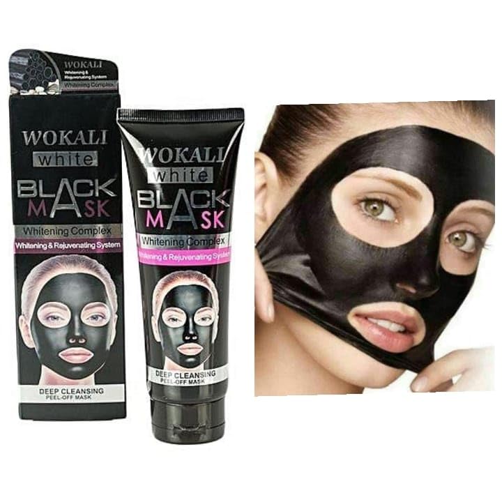 Wokali White Black Mask Whitening Complex Deep Cleansing Peel Off Mask 130ml