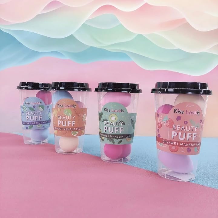 Sweet Beauty Beauty Puff Dry Wet Glass Blender Sponge 4Pcs Set