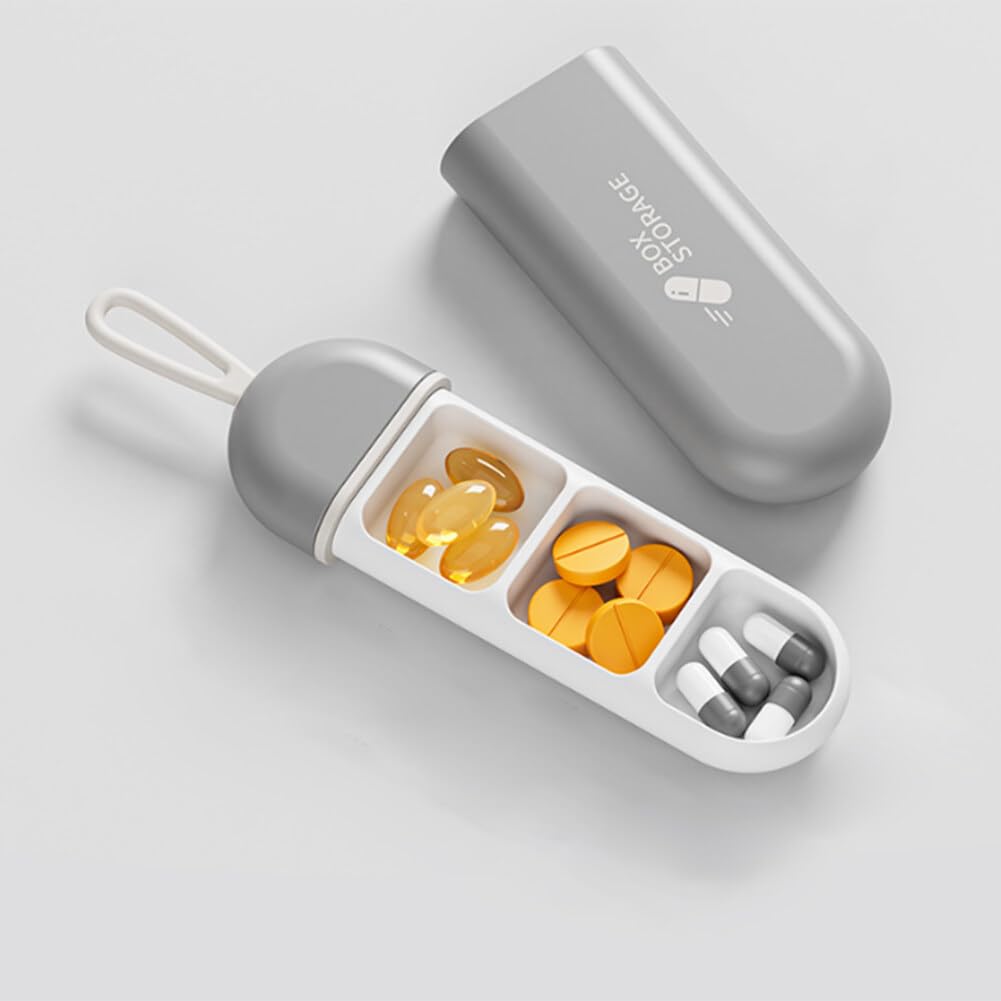 Portable Mini 3 Compartment Medicine Box Pill Case Organizer