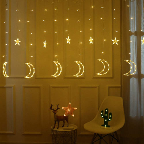 Led Moon And Star Curtain Light 2.5m