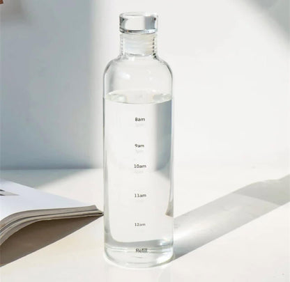 Glass Water Bottle With Glass Lid 550ml