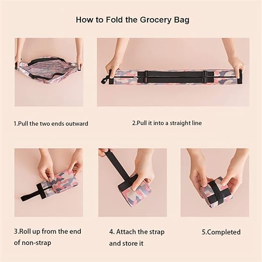 New Lock Multipurpose Portable Folding Washable Travel Grocery Bag Parachute Material